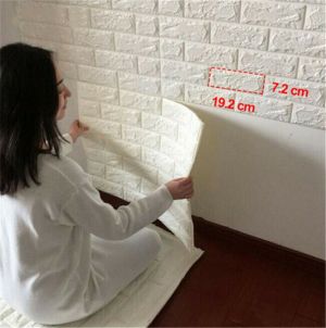 הכל מהכל ובזול לבית דמוי קיר 3D בצורת לבנים (טפט להדבקה)