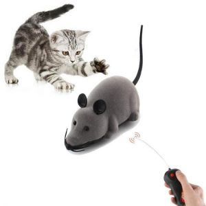 Yani Creative Pet Toys Electronic Remote Control Mouse Pet Cat Dog Toy Lifelike Funny Flocking Rat Toy