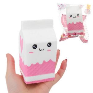 הכל מהכל ובזול צעצועים Squishy Jumbo Pink Milk Bottle Box 11cm Slow Rising Soft Collection Gift Decor Toy